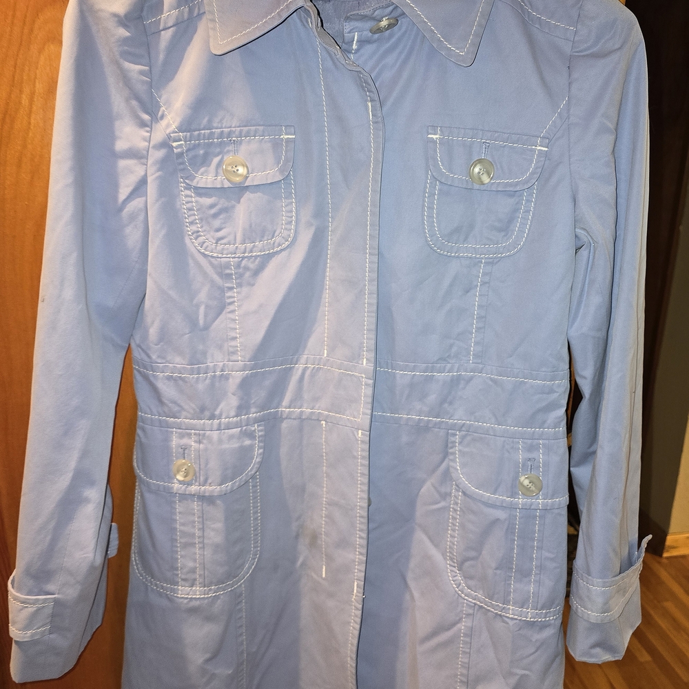 LOFT Light Blue Trench Coat